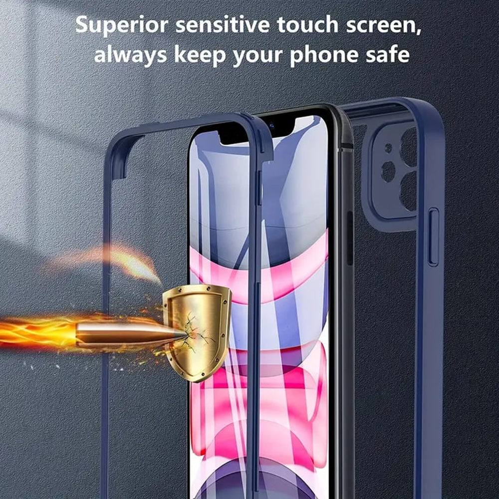 Techsuit - ColorVerse 360 Series dvostranska zaščitna maska za iPhone 11 - črna