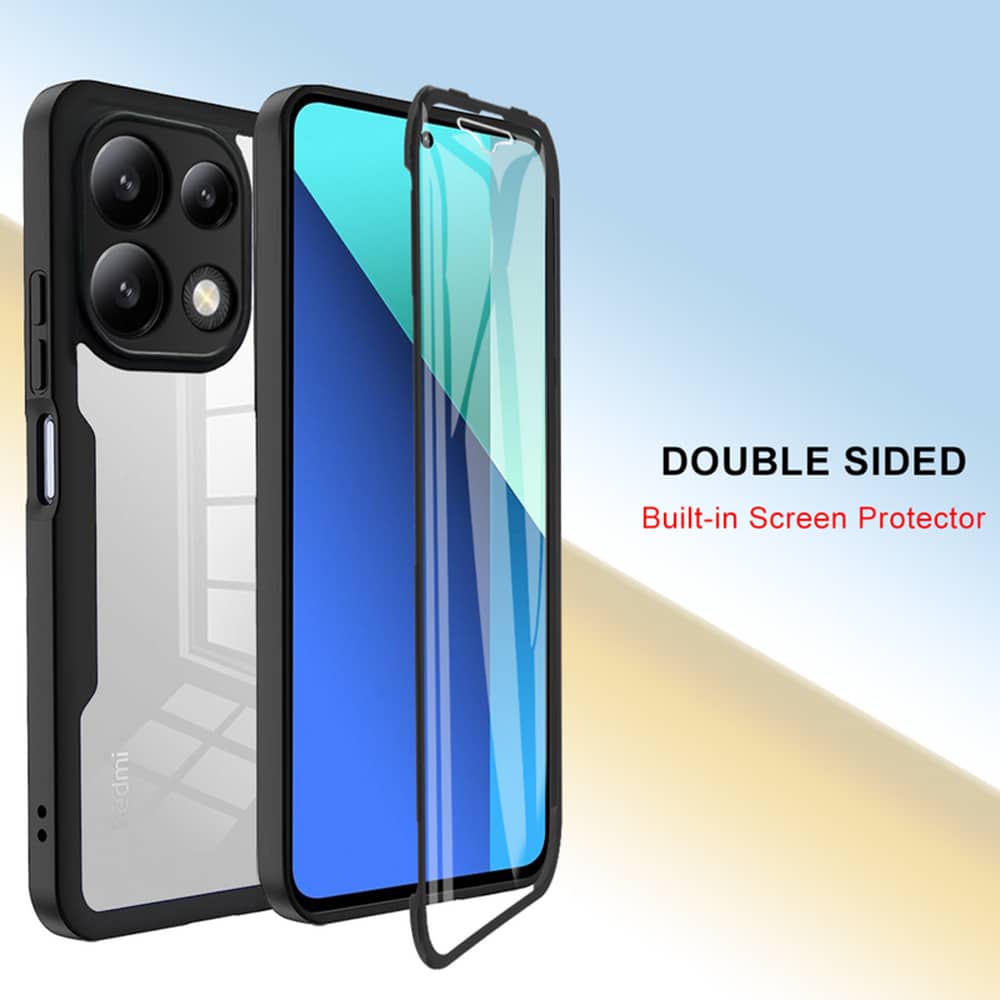 Techsuit – ovitek ColorVerse 360 Series za obe strani za Xiaomi Redmi Note 13 4G – črna