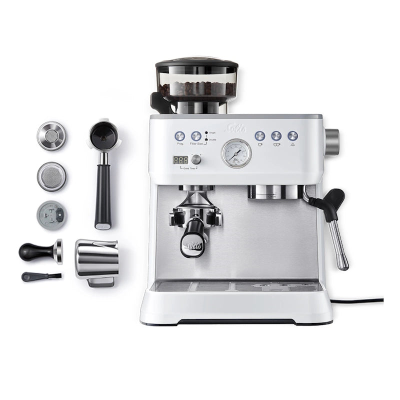 Solis Grind & Infuse Perfetta White espresso machine