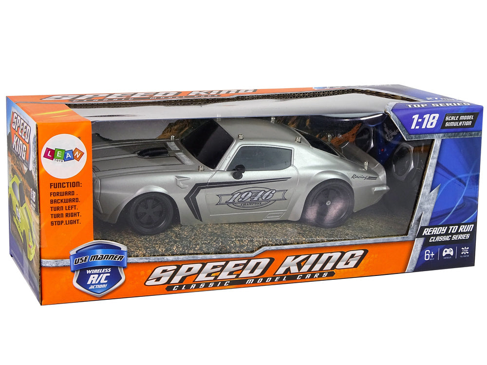 Auto na daljinsko upravljanje 1:18 Silver Champion - sivi