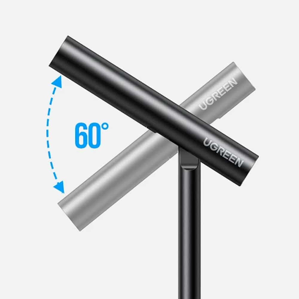 Ugreen - Namizni mikrofon (10934) - za računalnik - prenosnik - telefon - s kablom USB-C - 2 m - črn