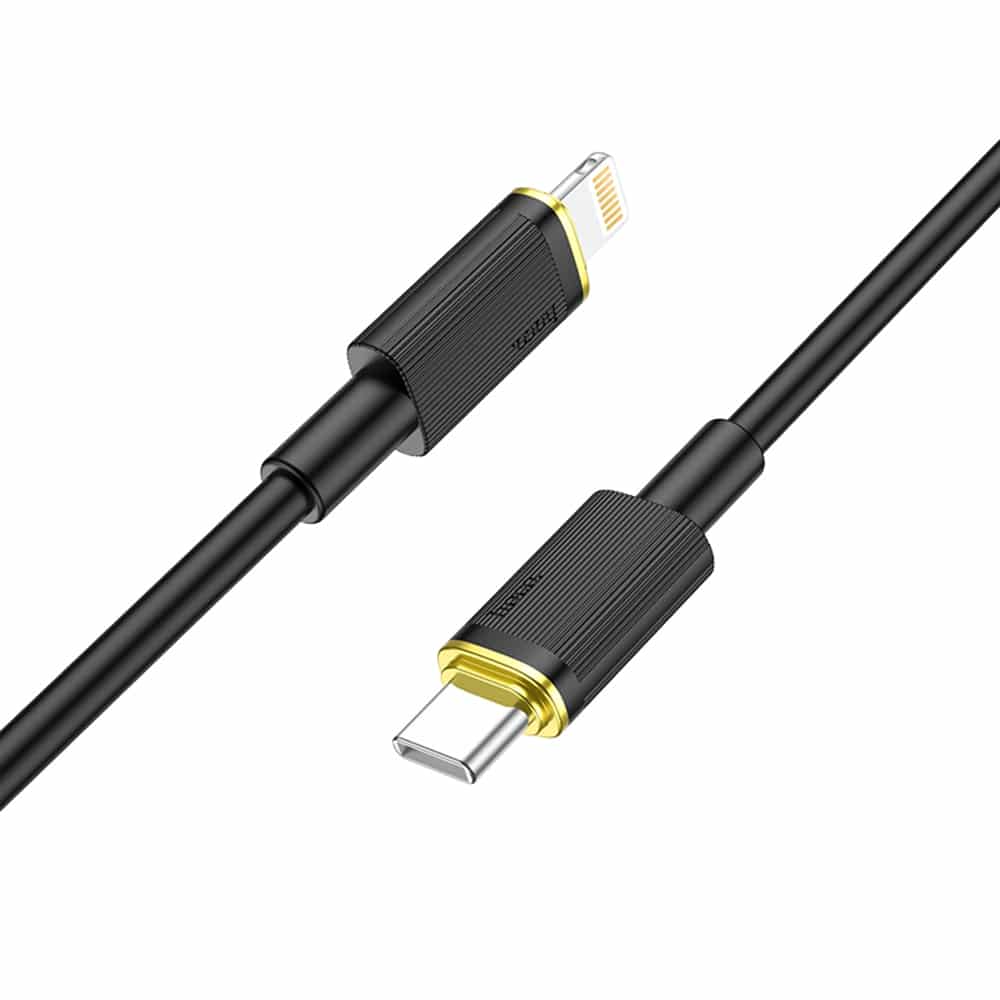Hoco - Polnilni kabel (U109) - USB Type-C na Lightning, PD 20W, 3A, 1,2 m - črn
