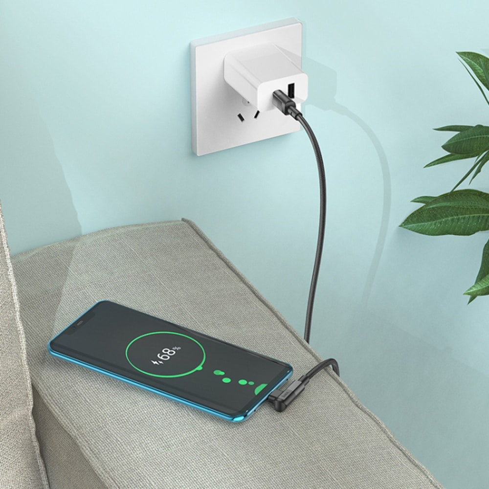 Hoco – Polnilni kabel (U108) – USB Type-C na USB Type-C PD 100W 5A 1.2m – črn