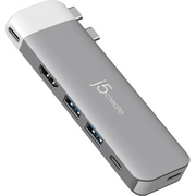 j5create JCD394-N sučelje čvorišta 2 x USB 3.2 Gen 2 (3.1 Gen 2) Type-C 5000 Mbit/s Sivo, Bijelo