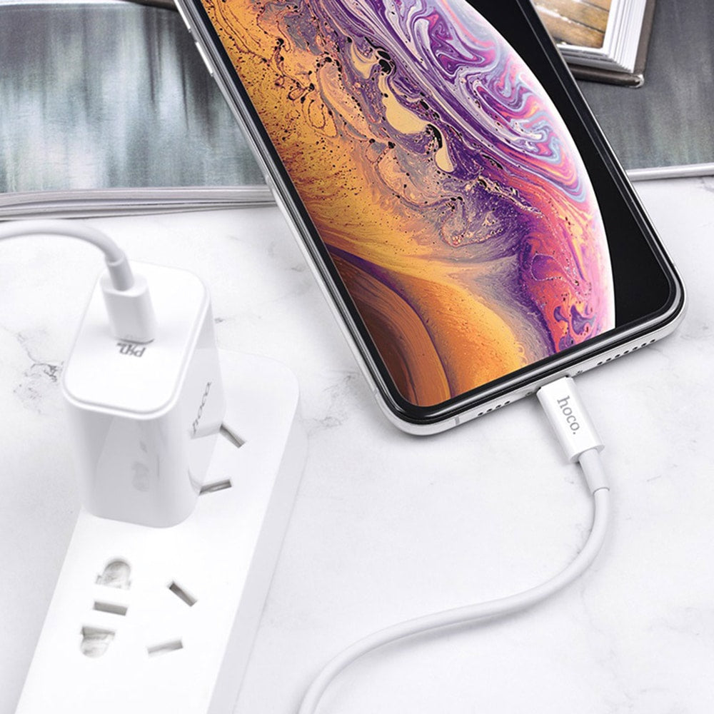 Hoco – Podatkovni kabel Swift PD (X36) – USB Type-C na Lightning, 18W, 3A, 1.0m – bel