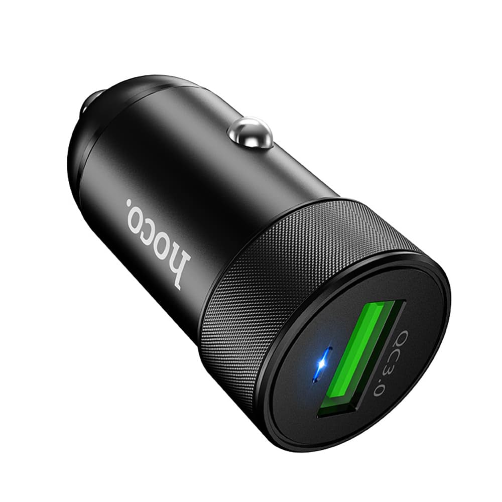 Hoco - Avtopolnilec Speed Up (Z32) - USB-A QC 3.0 18W 3A - črn