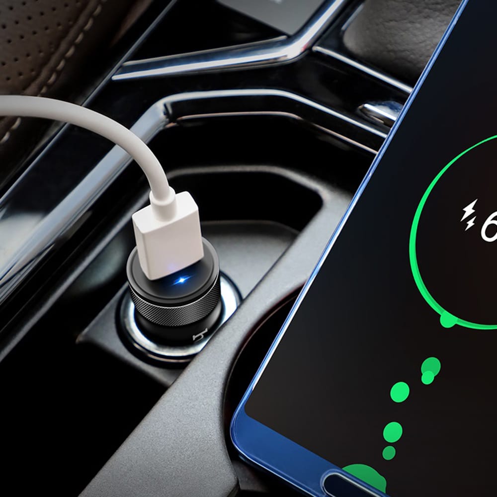 Hoco - Avtopolnilec Speed Up (Z32) - USB-A QC 3.0 18W 3A - črn