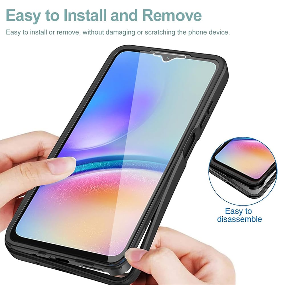 Techsuit – ColorVerse 360 Series dvostranska zaščitna maska za Samsung Galaxy A25 5G – črna