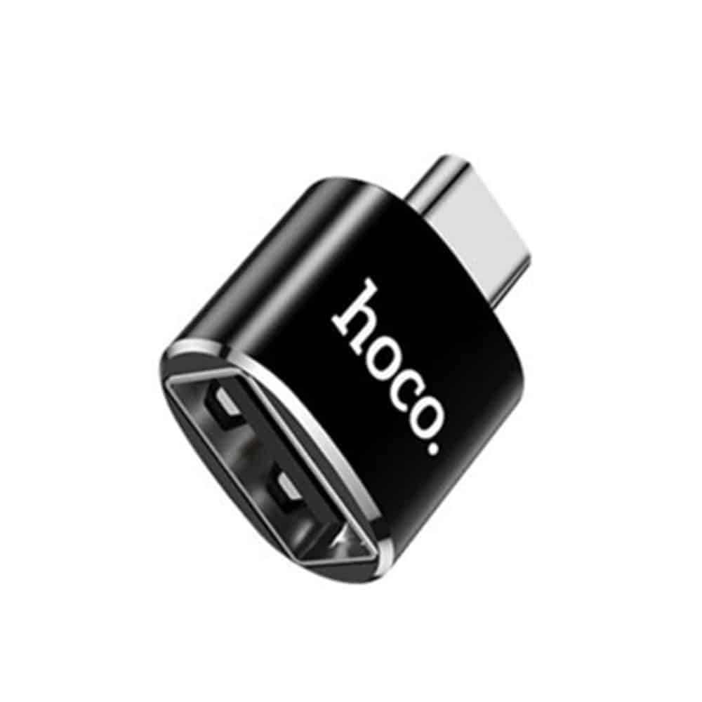 HOCO - OTG adapter (UA5) - USB-A na USB Type-C Plug & Play 480 Mbps -crni
