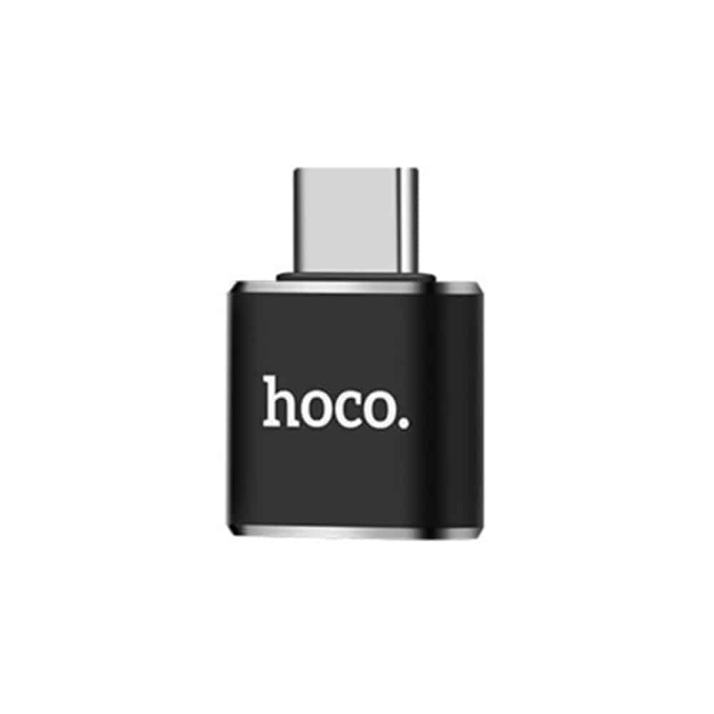 HOCO - OTG adapter (UA5) - USB-A na USB Type-C Plug & Play 480 Mbps - črn