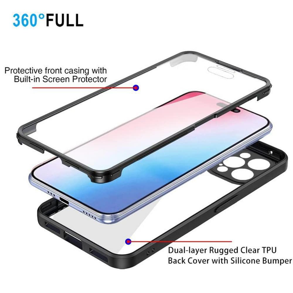 Techsuit – ColorVerse 360 Series obojestranska zaščitna maska za Xiaomi Poco X6 Pro – črna