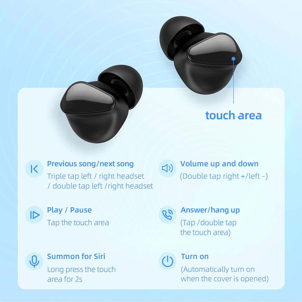 HOCO - TWS slušalke (EW17 Amusement) z Bluetooth 5.3 - črne