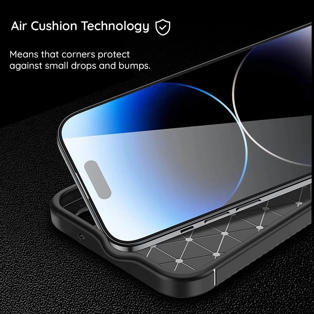 Techsuit – CarbonFiber ovitek za Xiaomi Redmi Note 13 4G – črn