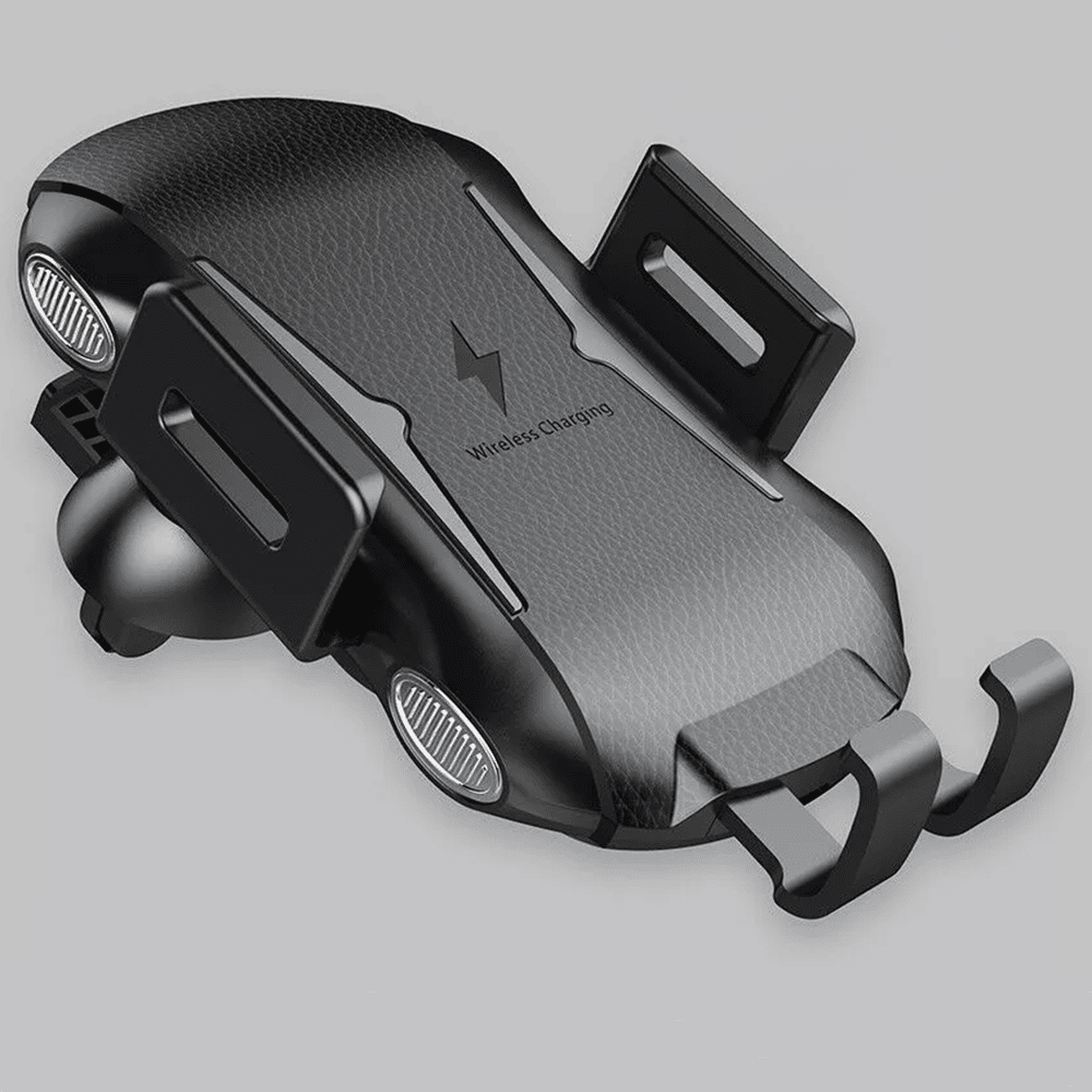 Techsuit vrhunsko avtomobilsko držalo (CAPD032) z brezžičnim polnjenjem 10 W za armaturno ploščo / vetrobransko steklo / zračno režo - črno
