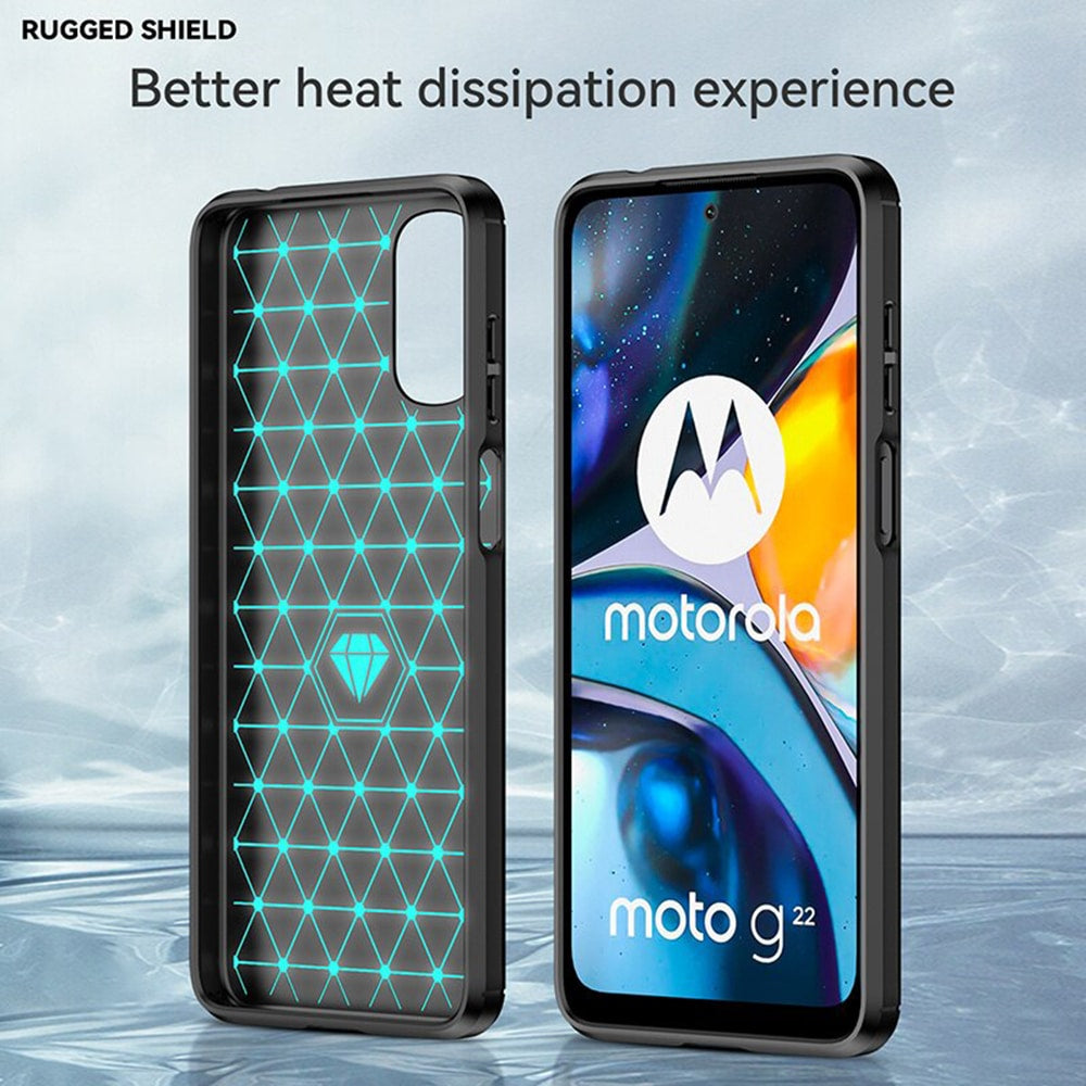 Techsuit Carbon Silicone ovitek za Motorola Moto G22