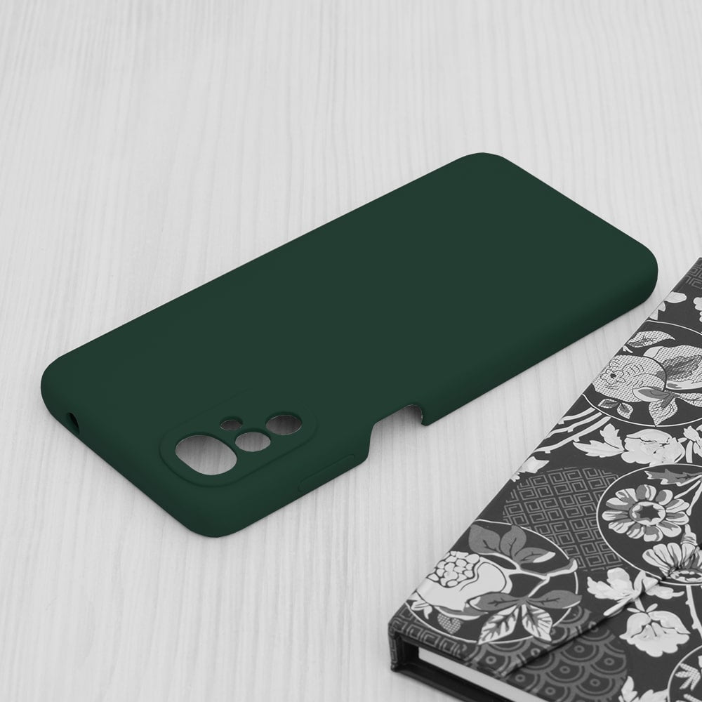 Techsuit Soft Edge Silicone ovitek za Motorola Moto G22 temno zelen