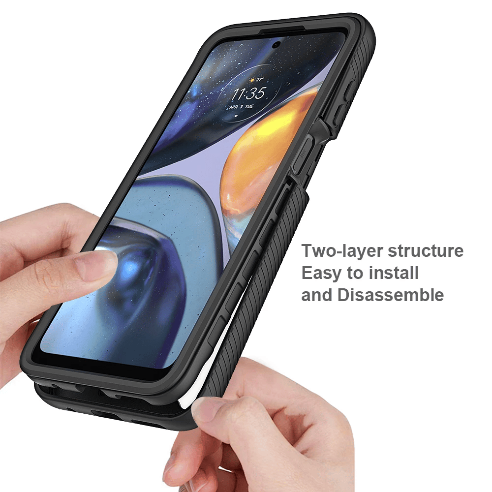 Techsuit - Defense360 Pro + zaščita za zaslon - Motorola Moto G22 - črna