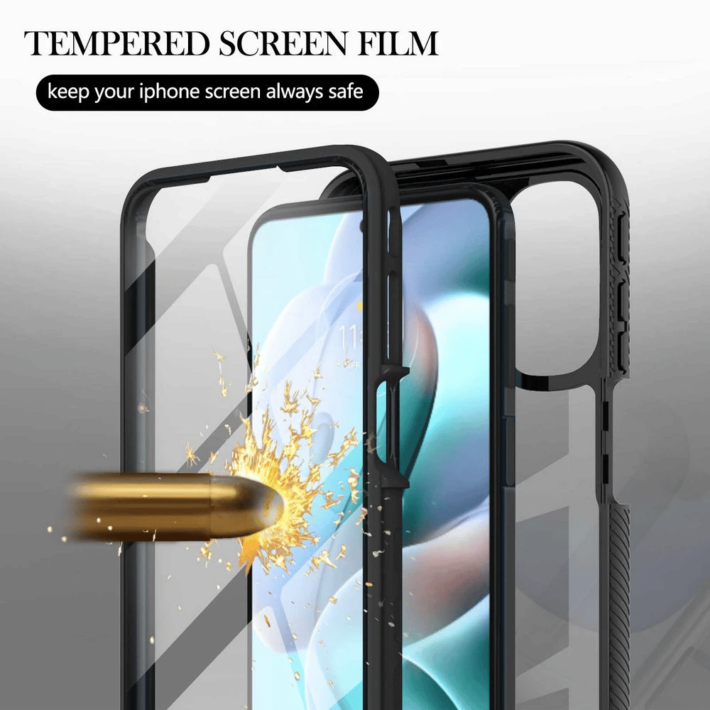 Techsuit - Defense360 Pro + zaščita za zaslon - Motorola Moto G22 - črna