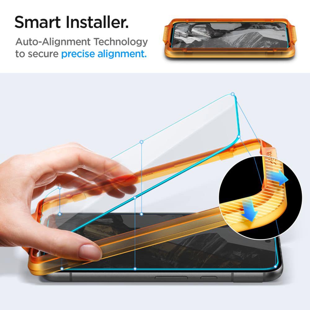 Spigen - Glas.tR Align Master (2 kosa) za Google Pixel 8a - prozoren