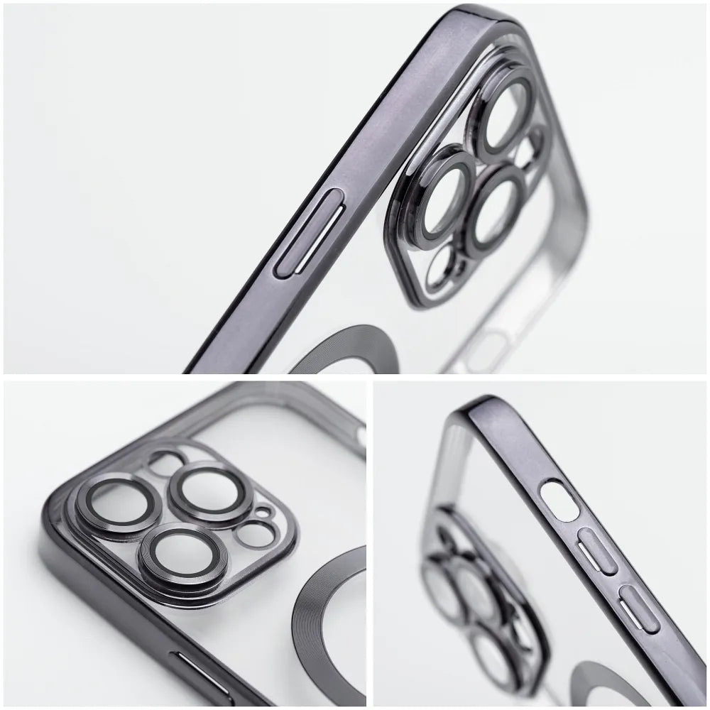 Electro Mag Cover maska, združljiva z MagSafe, za iPhone 13 Pro Max, črna