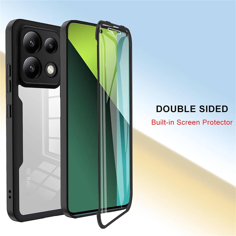 Techsuit – ColorVerse 360 Series dvostranska zaščitna maska za Xiaomi Redmi Note 13 5G – črna
