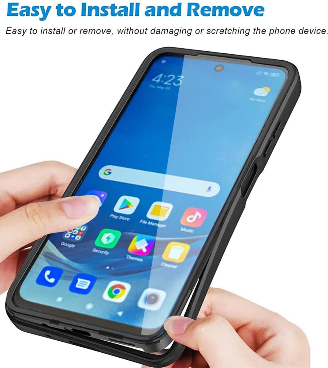 Techsuit – Dvostranska zaščitna torbica ColorVerse 360 Series za Samsung Galaxy A12 – črna