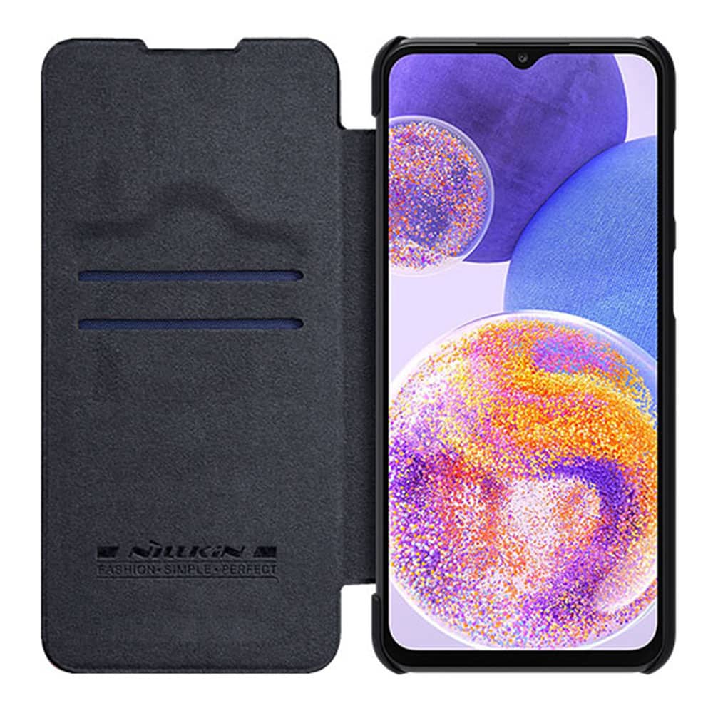 Nillkin – Qin usnjena torbica – Samsung Galaxy A23 4G / A23 5G – Črna