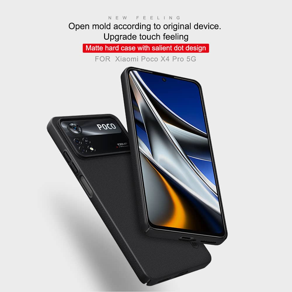 Nillkin - Super Frosted Shield ovitek za Xiaomi Poco X4 Pro 5G - črna