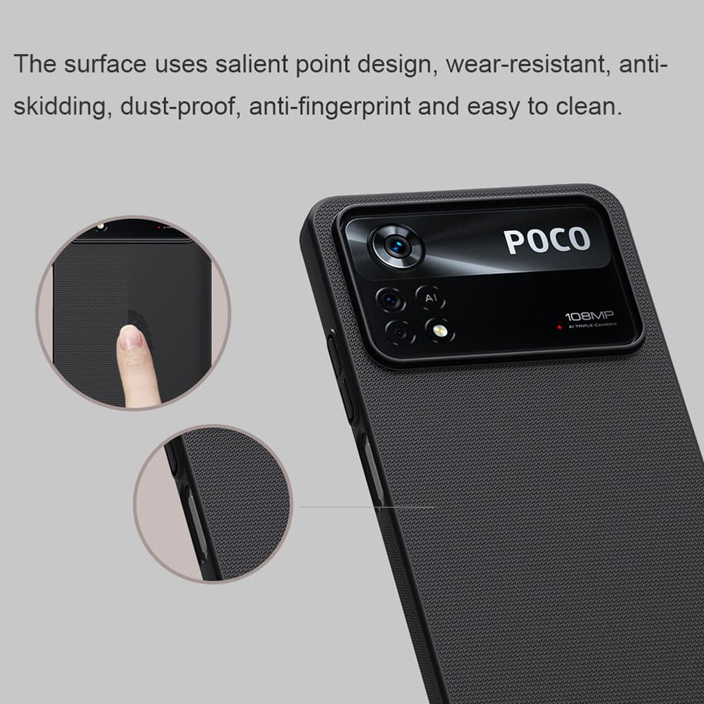 Nillkin - Super Frosted Shield ovitek za Xiaomi Poco X4 Pro 5G - črna
