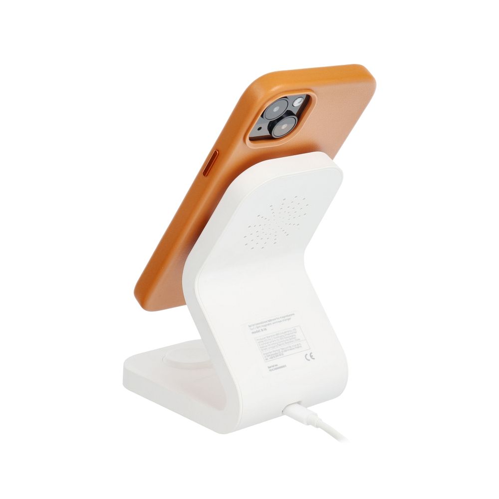 Usnjena maska Mag Cover za iPhone 14 oranžna