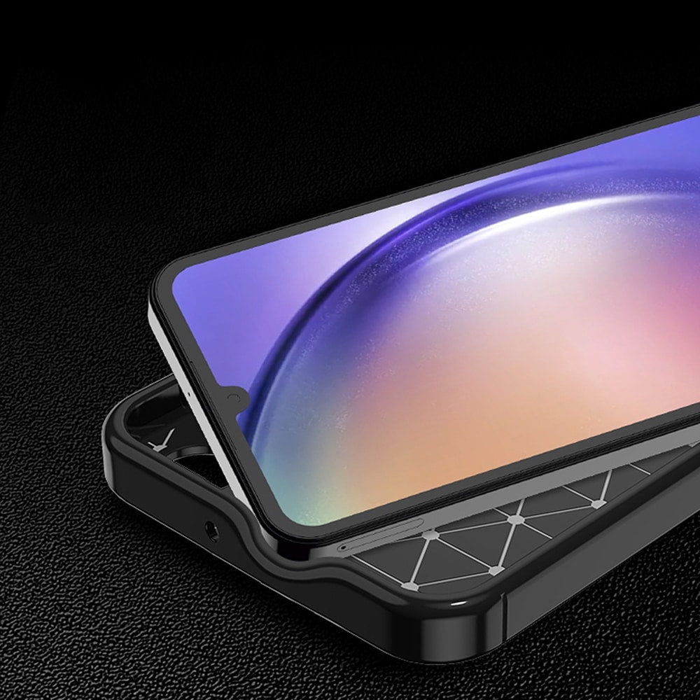 Techsuit – CarbonFiber ovitek za Samsung Galaxy A25 5G – črn