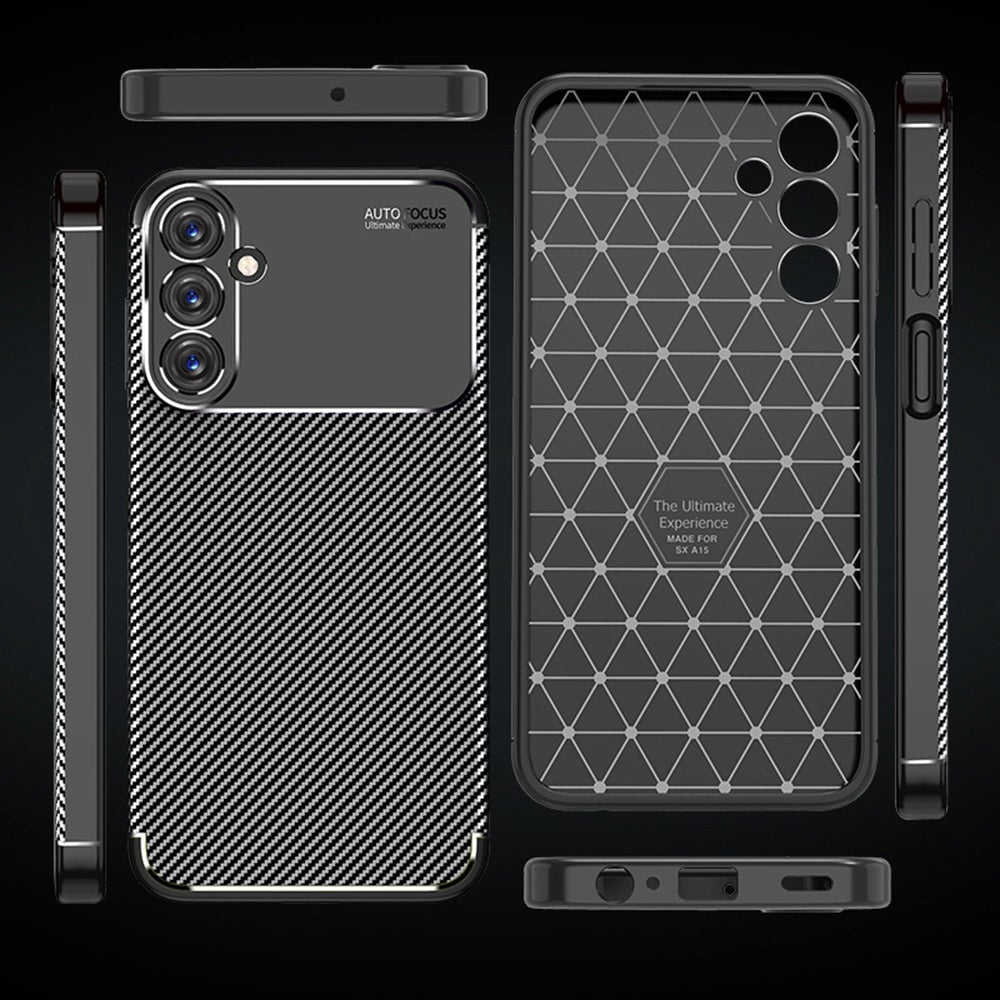 Techsuit – CarbonFiber ovitek za Samsung Galaxy A25 5G – črn