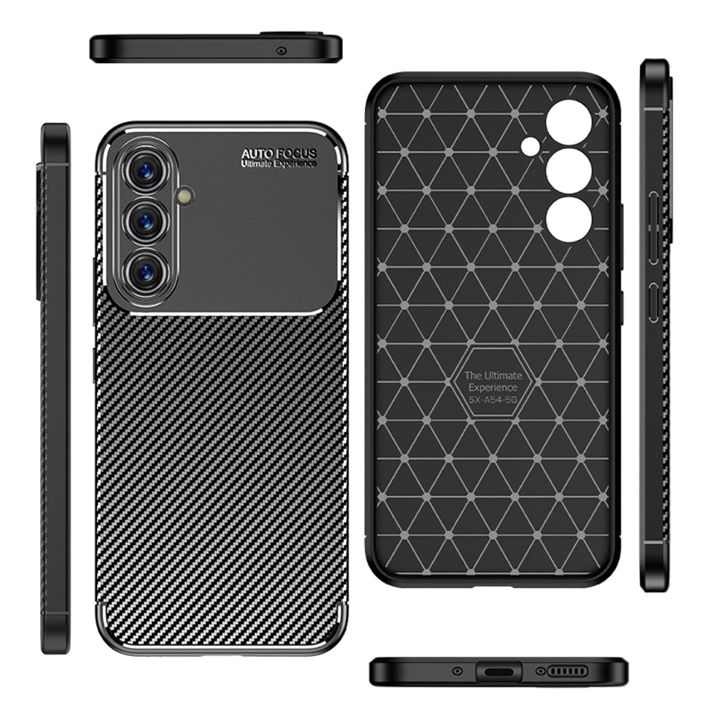 Techsuit – CarbonFiber ovitek za Samsung Galaxy A54 5G – črn