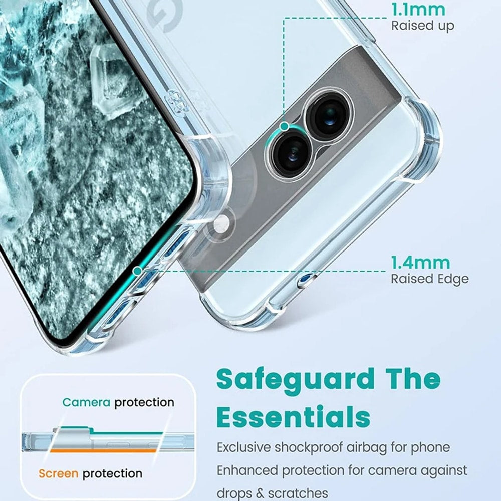 Techsuit Shockproof Clear Silicone prozirna maskica otporna na udarce za Google Pixel 9 Pro