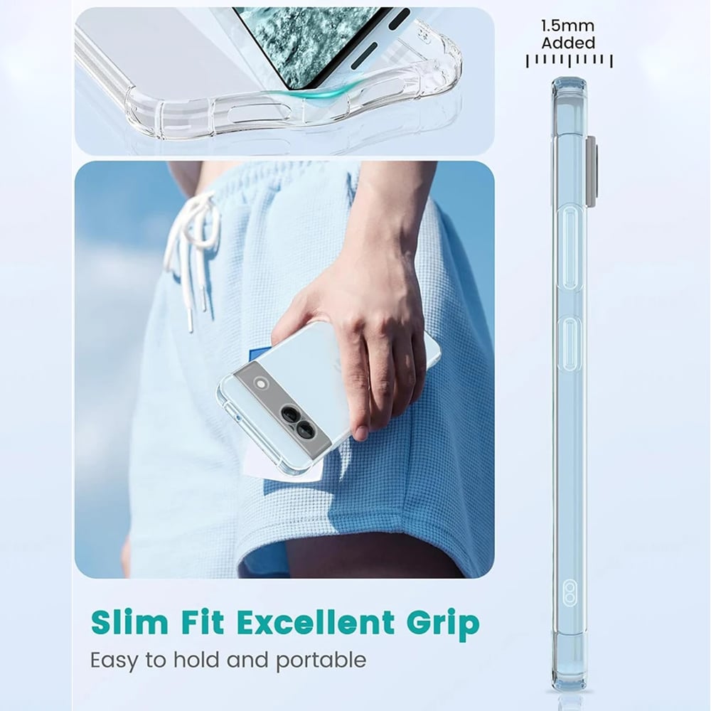 Techsuit Shockproof Clear Silicone prozirna maskica otporna na udarce za Google Pixel 9 Pro