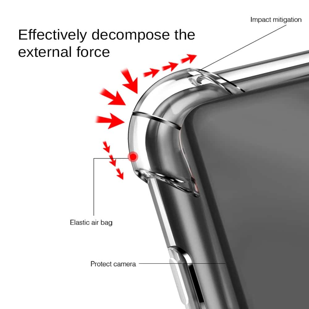 Techsuit Shockproof Clear Silicone prozorna maskica odporna na udarce za Honor 200 Lite