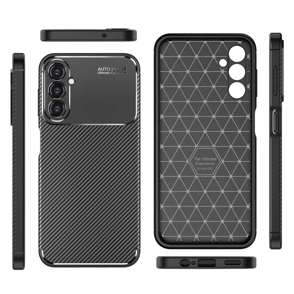 Techsuit – CarbonFiber ovitek za Samsung Galaxy A15 4G / A15 5G – črna