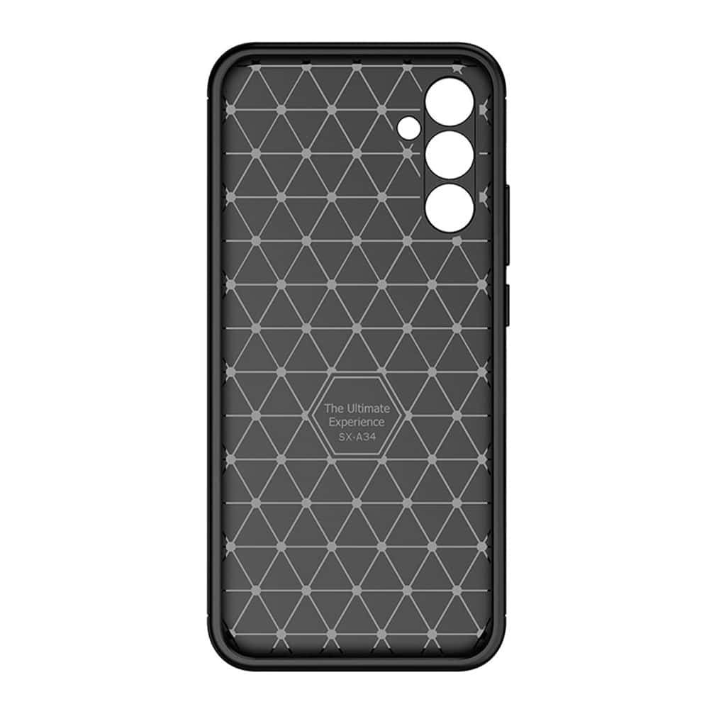 Techsuit – Ovitek CarbonFiber za Samsung Galaxy A34 5G – črna
