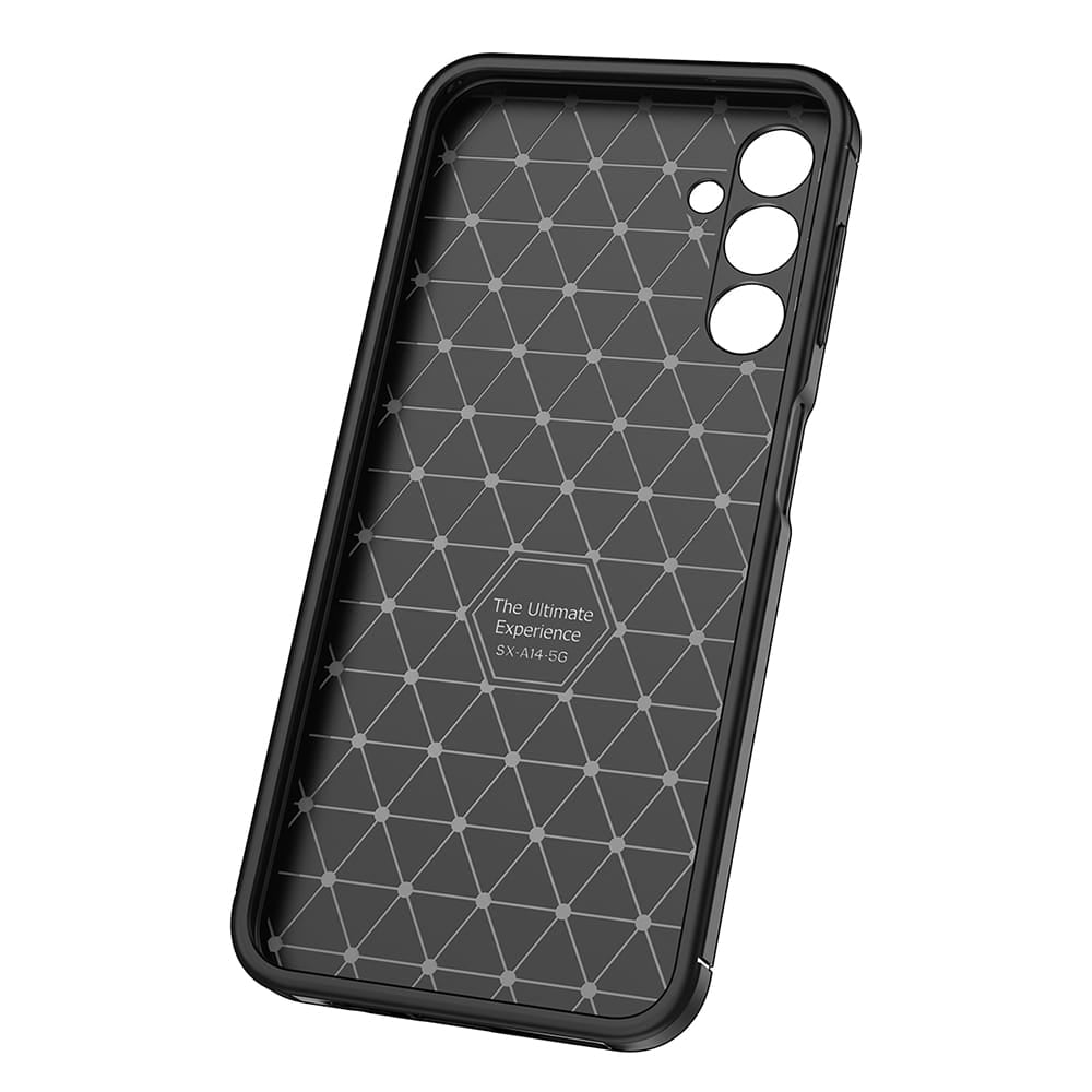 Techsuit – CarbonFiber ovitek za Samsung Galaxy A14 4G / A14 5G – črn
