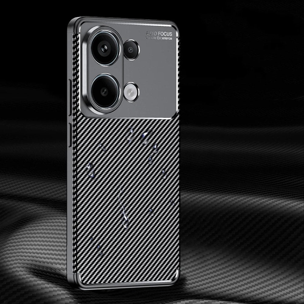 Techsuit – CarbonFiber ovitek za Xiaomi Redmi Note 13 4G – črn
