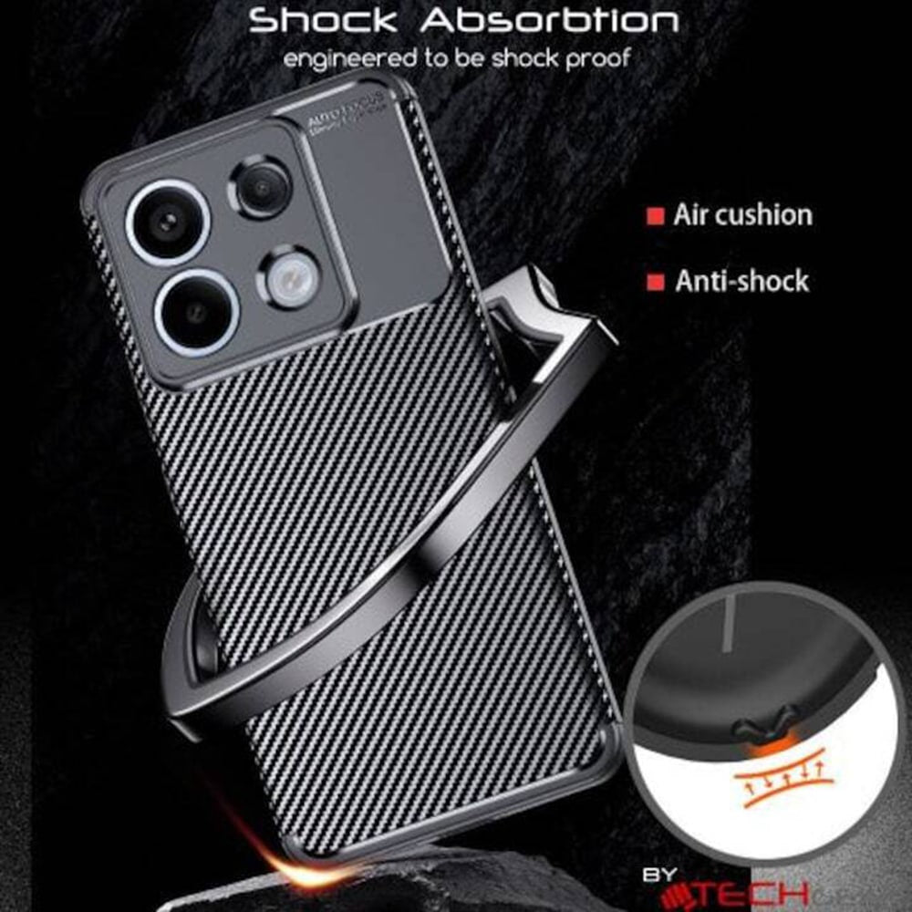 Techsuit – Ovitek CarbonFiber za Xiaomi Redmi Note 13 5G – črn