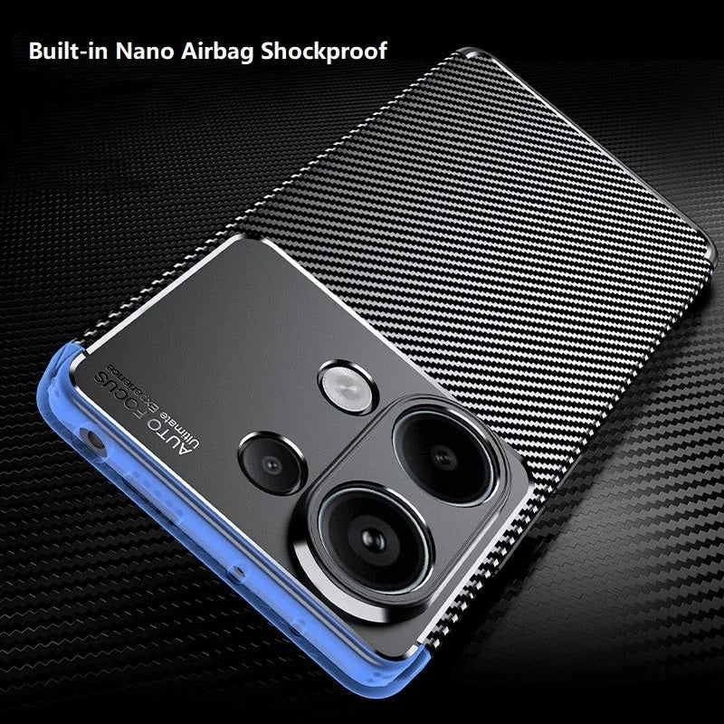 Techsuit – CarbonFiber ovitek za Xiaomi Poco X6 Pro – črna