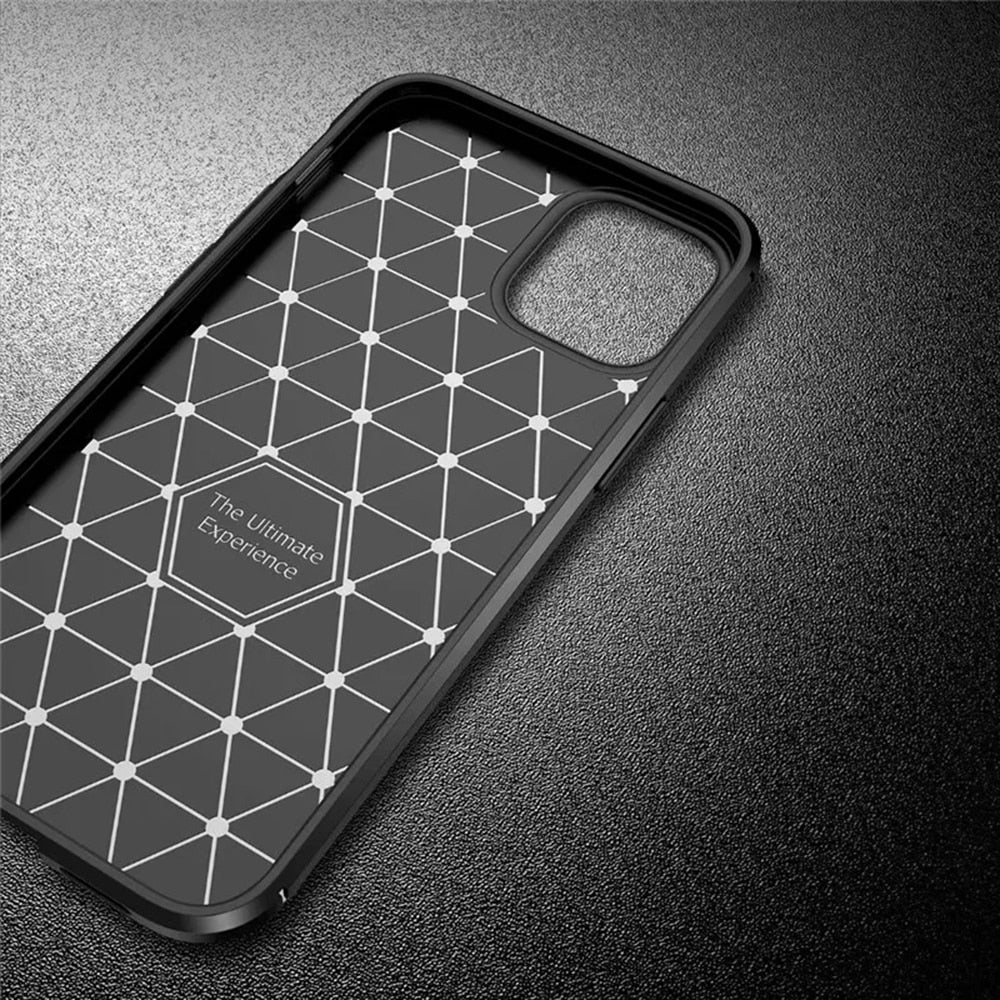 Techsuit – CarbonFiber maska za iPhone 12 / 12 Pro – crna