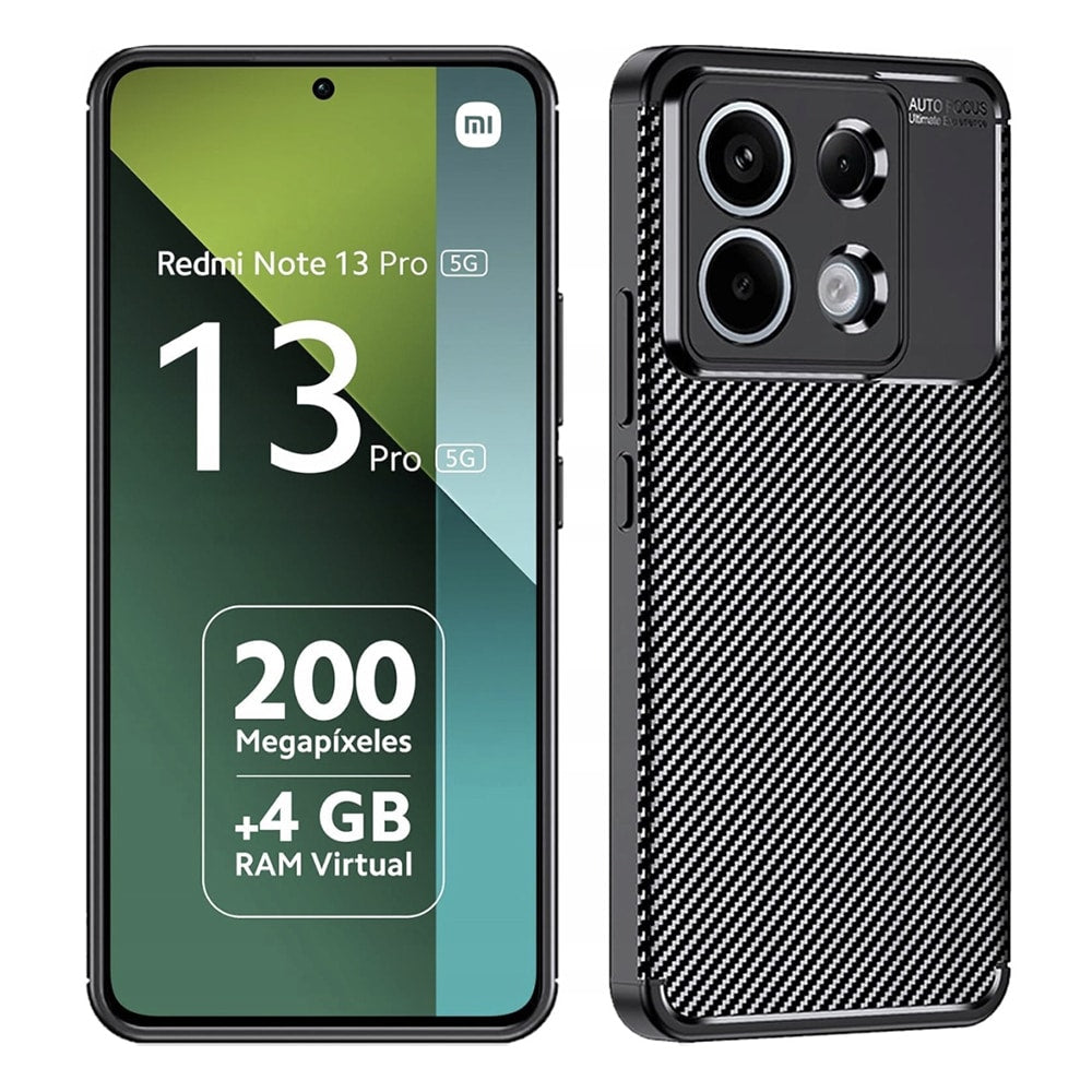 Techsuit – CarbonFiber ovitek za Xiaomi Redmi Note 13 Pro 5G / Poco X6 – črn