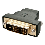 Lindy 41228 adapter za promjenu tipa priključka kabela HDMI-A FM DVI-D M Crno
