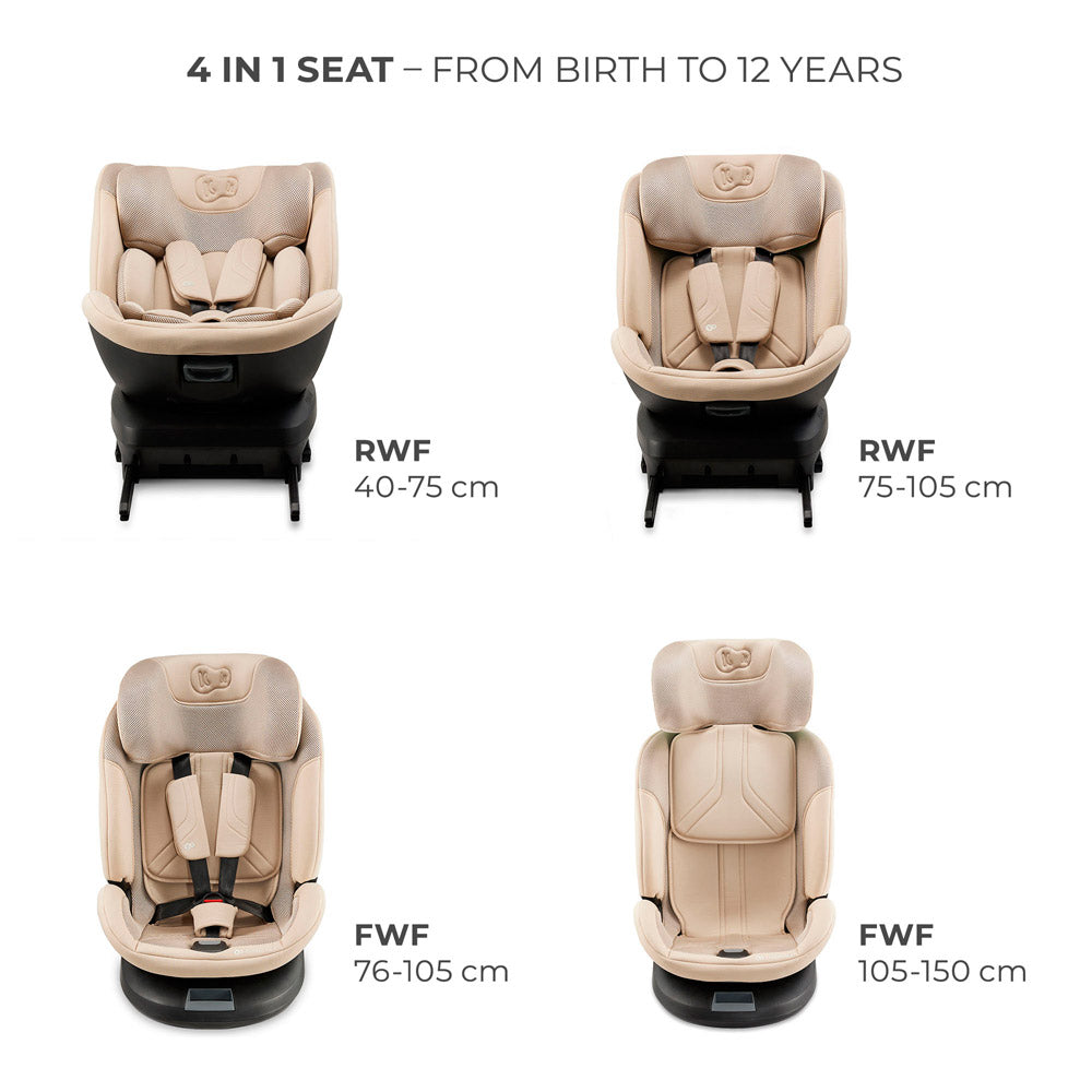Kinderkraft autosjedalica XPEDITION 3 i-Size 0-36 kg (40-150 cm) 360, Beige