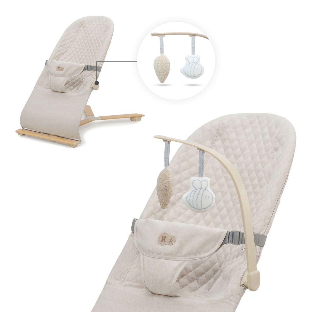 Kinderkraft Ležaljka MIMI, bež wooden