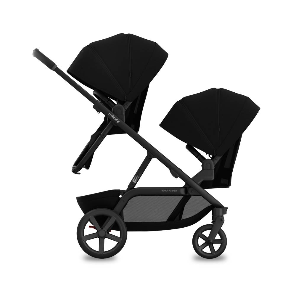 REDSBABY NUVO 2 Twin dječja kolica za blizance 2u1, Platinum Black
