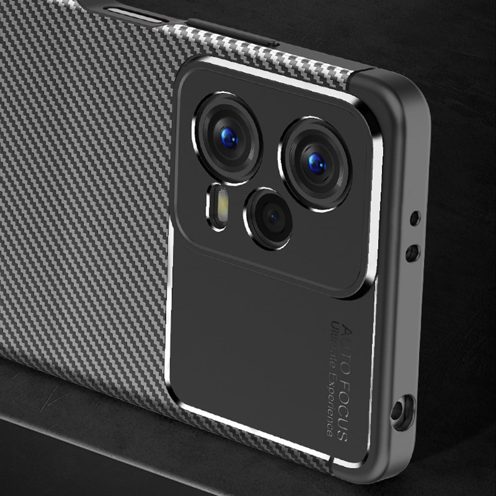 Techsuit – Karbonska maska za Xiaomi Redmi Note 12 5G / Poco X5 – črna