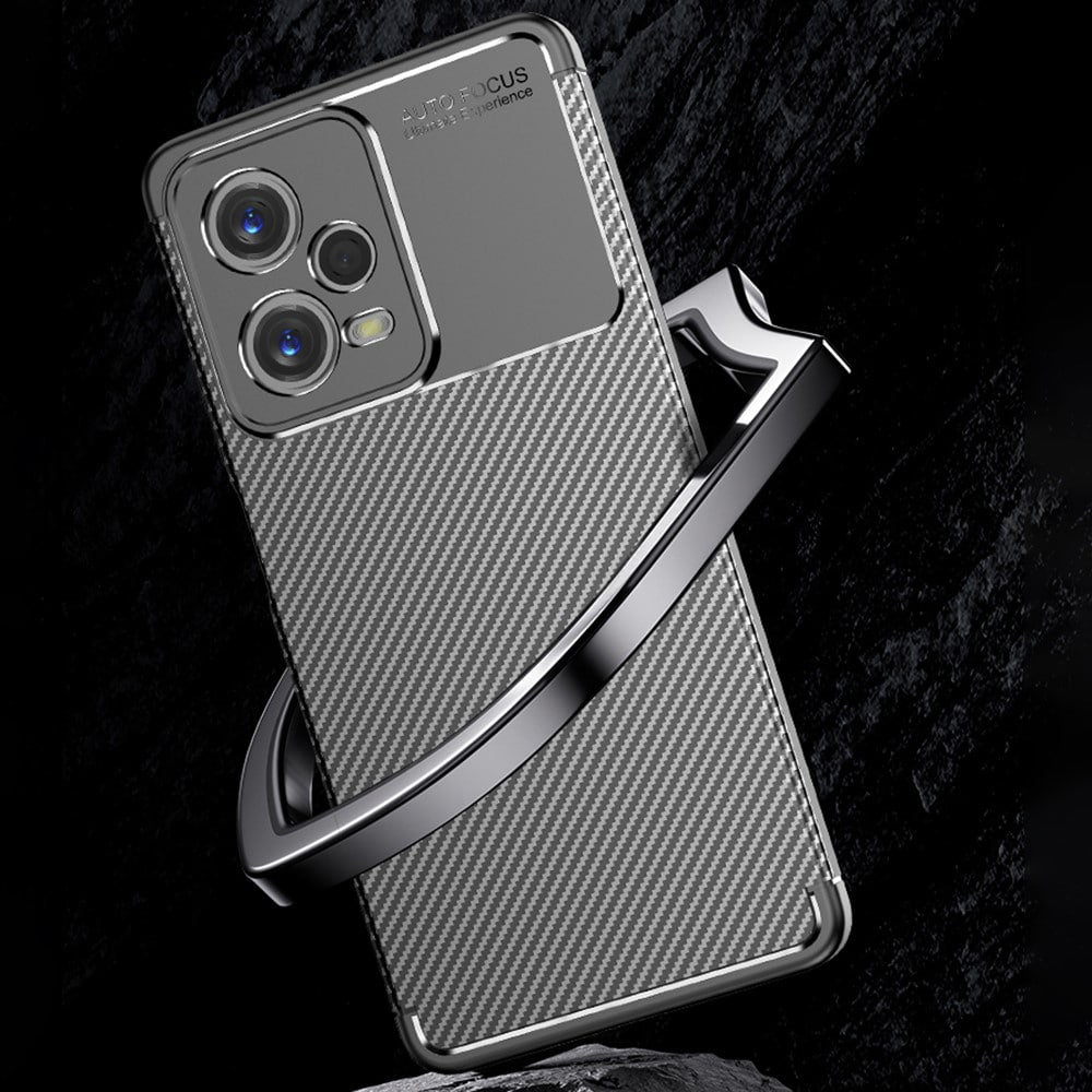 Techsuit – Karbonska maska za Xiaomi Redmi Note 12 5G / Poco X5 – črna